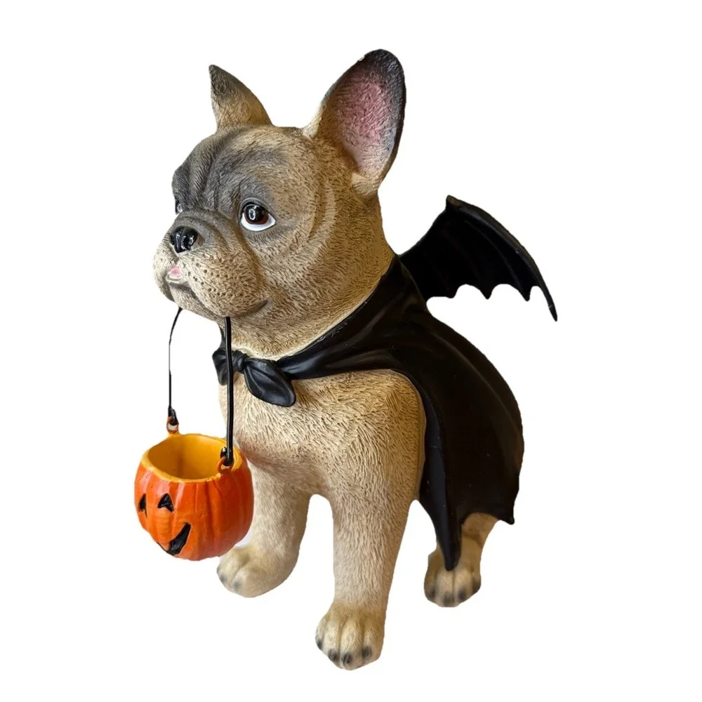 NWT Humane‎ Society Halloween Dracula Frenchie French Bulldog Dog Statue